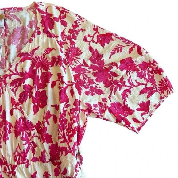 Mango Floral-print wrap midi dress liberty floral plus size - Picture 8 of 12